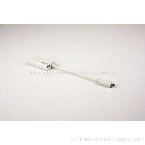 Slim DisplayPort Cable with 5-pin Connector to HDMI Adapter